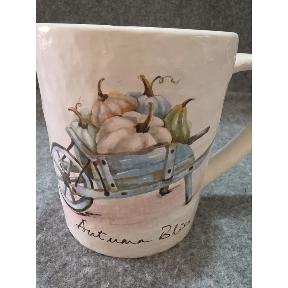 Pier One Autumn Bliss Mugs, Lit Of 10. Fall, Cozy, Cottage Core, Farmhouse. READ
